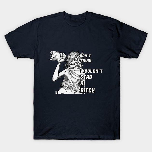 Don't Think I Wouldn't Stab You | Inktober Day 18 bottle T-Shirt by PowerSurgeX1